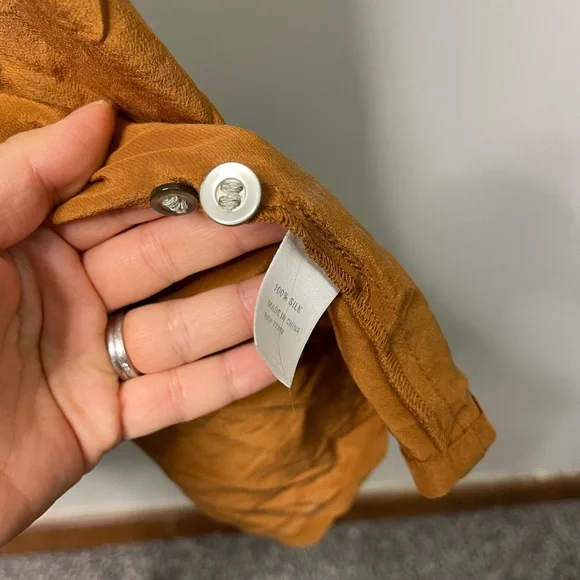 Broadway and Broome Madewell silk Midi Fit & Flare Dress 4 Career Minimalist - Picture 9 of 12